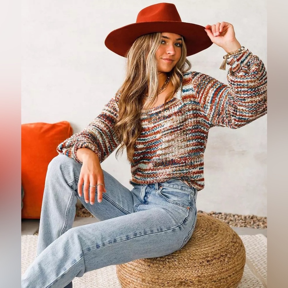 Multicolor Knit Women's Sweater